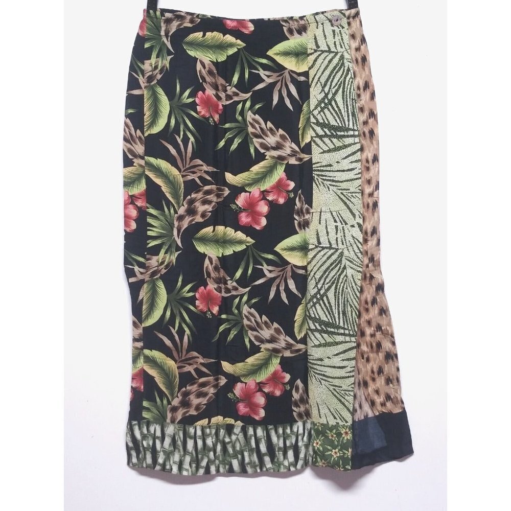 Womens Hawaiian BOHO GYPSY pencil skirt Cottagecore sz 12 MIDI/MAXI modest EUC